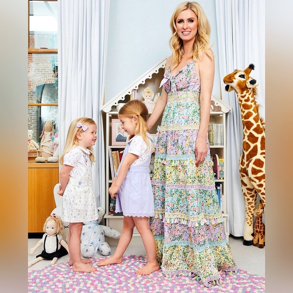 Alice + Olivia Karolina Smocked Waist Floral Tie Front Maxi Dress - Picture 14 of 16